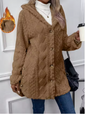Women's Hooded Teddy Fleece Cardigan Coat