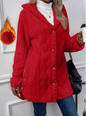 Women's Hooded Teddy Fleece Cardigan Coat