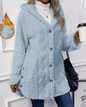 Women's Hooded Teddy Fleece Cardigan Coat