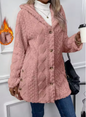 Women's Hooded Teddy Fleece Cardigan Coat