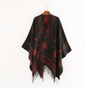 Women's Geometric Tassel Poncho Shawl