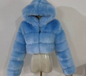 Women's Luxury Faux Fur Hooded Cropped Jacket