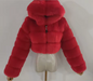 Women's Luxury Faux Fur Hooded Cropped Jacket