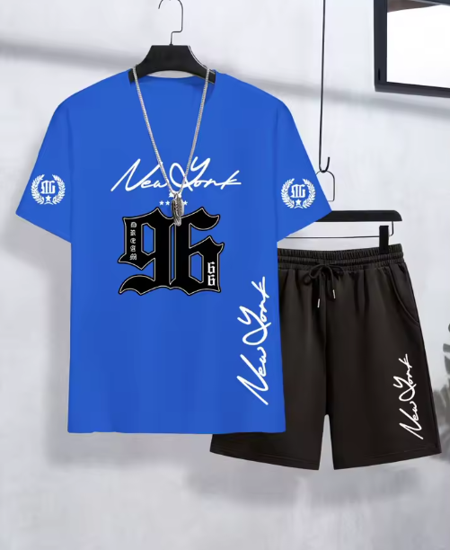 Men's New York Graphic T-Shirt &amp; Shorts Set