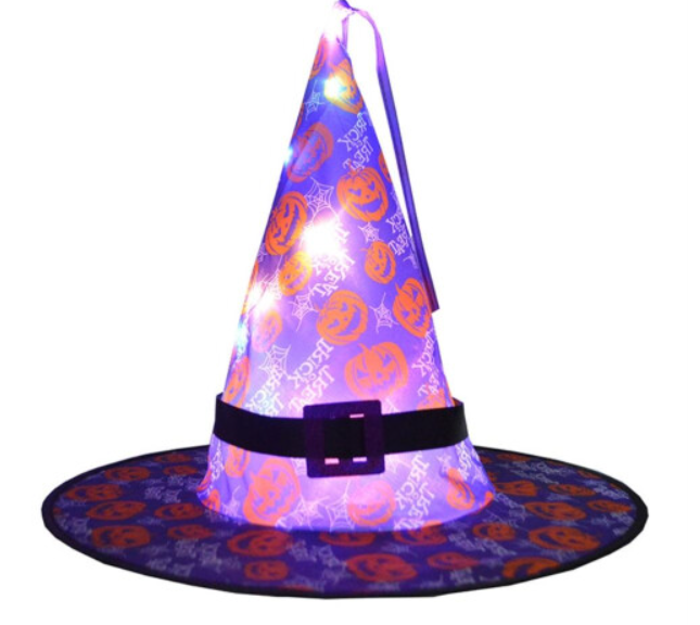 Festive LED Witch Hat Lights for Halloween