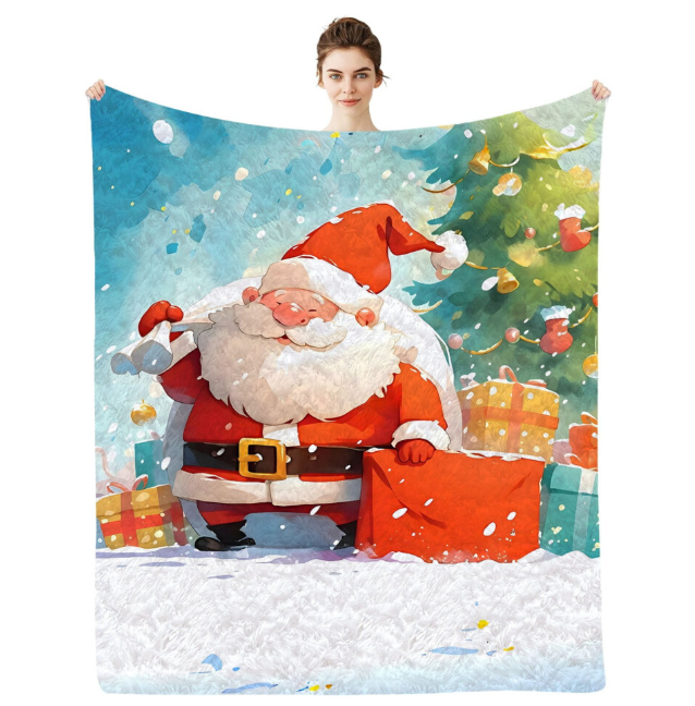Christmas Blankets and Throws Luxury Fleece Throw Blanket Santa Claus