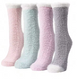 Women's Ultra Soft Fluffy Lounge Socks – 4 Pack