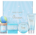 BODY & EARTH Pamper Gifts for Women, 5 Pcs Ocean Bath Spa Gift Set