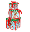3pc Premium Large Christmas Eve Gift Box With Lid & Ribbon