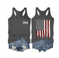 USA Ladies' American Flag Double-Sided Racerback Vest
