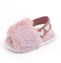 Baby Girls Fluffy Faux Fur Slippers