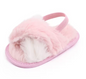 Baby Girls Fluffy Faux Fur Slippers