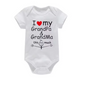 I ❤️ My Grandpa & Grandma Baby Bodysuit