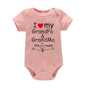I ❤️ My Grandpa & Grandma Baby Bodysuit