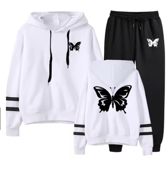 Butterfly Hoodie & Jogger Lounge Set