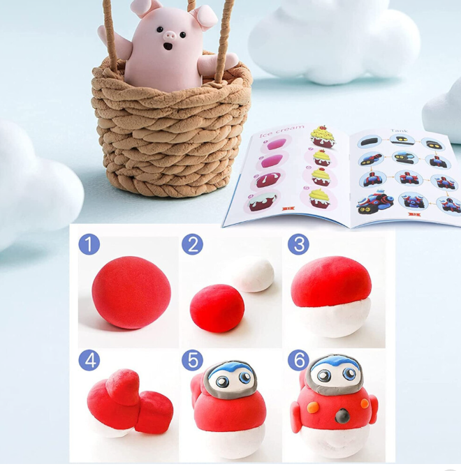 YILAIDA Air Dry Clay, 36 Colours Modelling Clay Ultra Light Air Drying Magic Clay