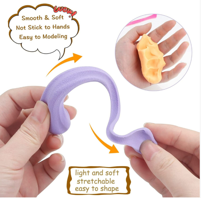 YILAIDA Air Dry Clay, 36 Colours Modelling Clay Ultra Light Air Drying Magic Clay