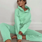 Women's Cropped Hoodie & Jogger Lounge Set