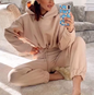 Women's Cropped Hoodie & Jogger Lounge Set