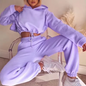 Women's Cropped Hoodie & Jogger Lounge Set