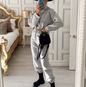Women's Cropped Hoodie & Jogger Lounge Set