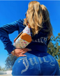 Women's Velour Cropped Hoodie & Jogger Tracksuit Set