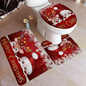 3-Piece Christmas Bathroom Mat Set