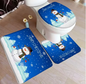 3-Piece Christmas Bathroom Mat Set