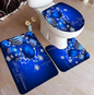 3-Piece Christmas Bathroom Mat Set