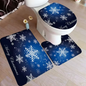 3-Piece Christmas Bathroom Mat Set