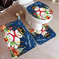3-Piece Christmas Bathroom Mat Set