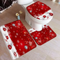 3-Piece Christmas Bathroom Mat Set
