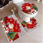 3-Piece Christmas Bathroom Mat Set